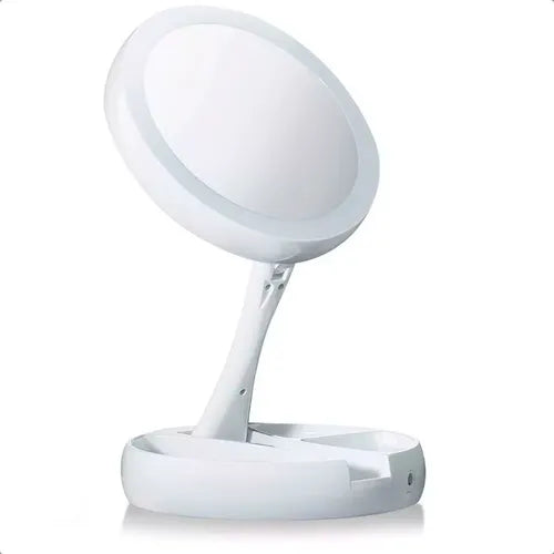 Makeup Mirror 10x Magnification Dual Led Light USB Organizer